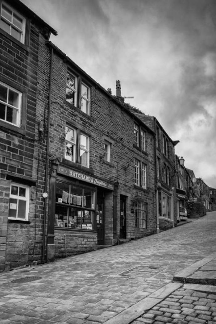 Up the cobbled hill, Haworth, West Yorkshire