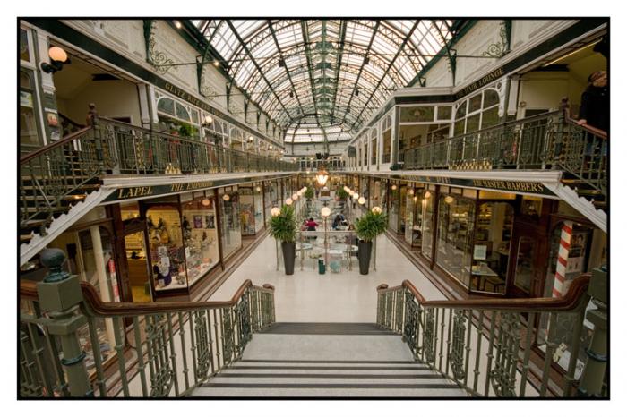 Interior of the Wayfarers Arcade, Lord Street, Southport 
