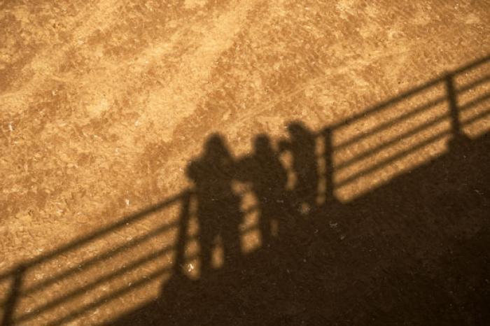 Shadows in the sand, Southport Beach