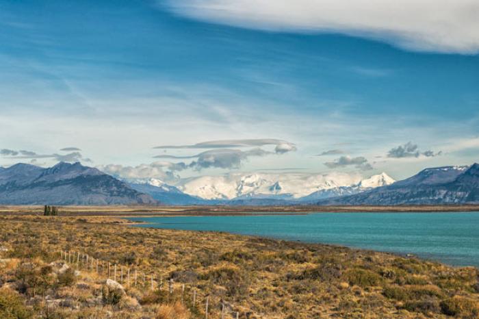 Lake Argentina and the Patagonian Mountains