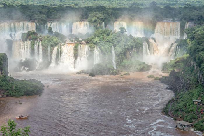 The main span of Iguazu Falls  