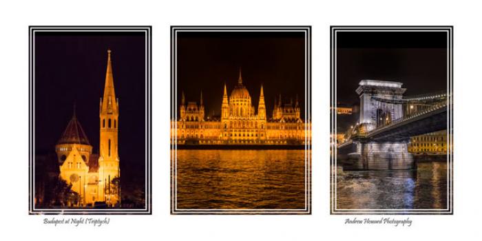 Budapest at night (Triptych)