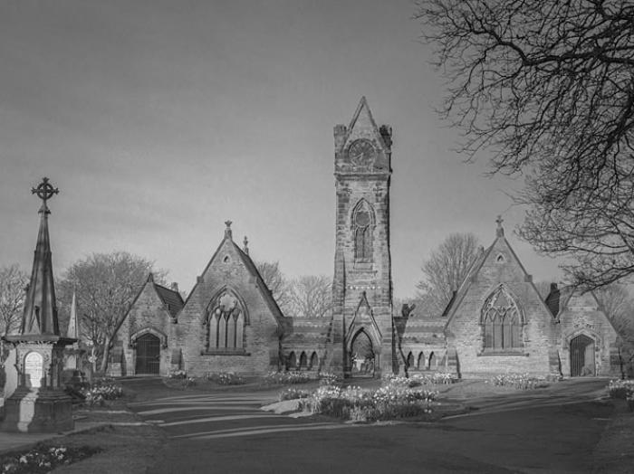 The old Clock Tower and Chapels, Duke Street Cemetery, Southport