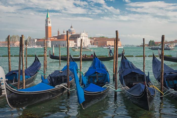 Gondolas galore, Venice 