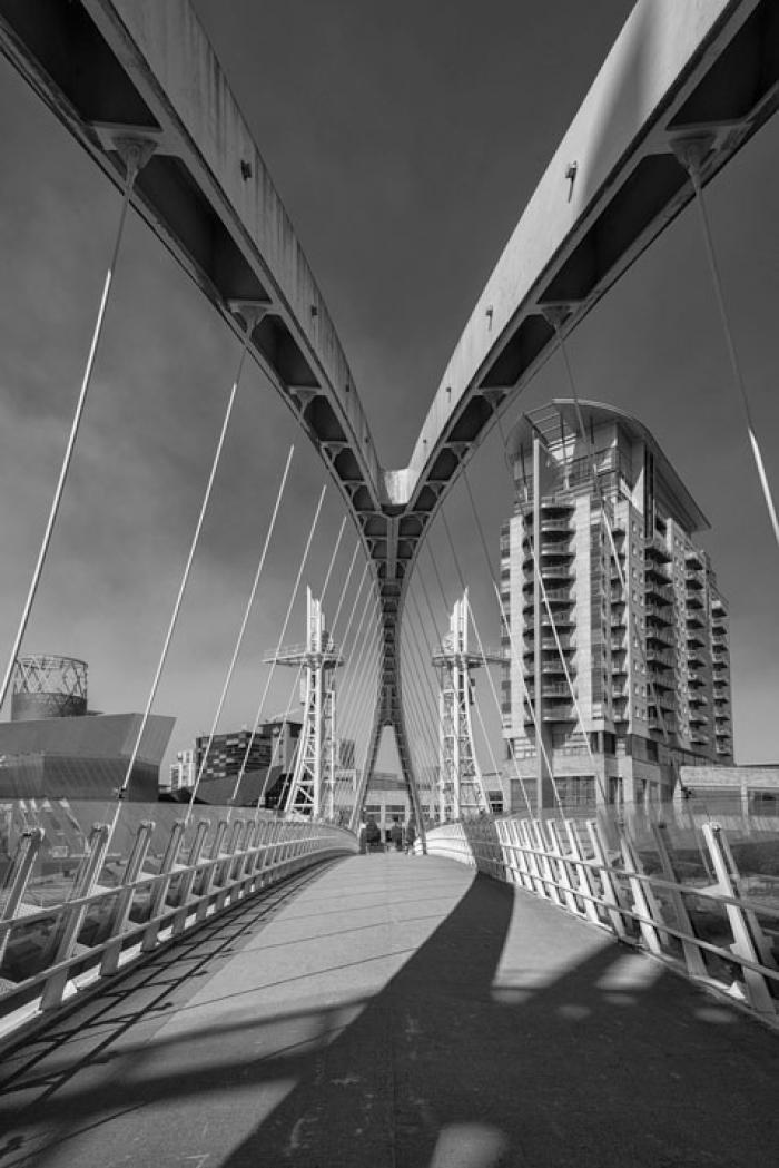 Salford Quays lift bridge